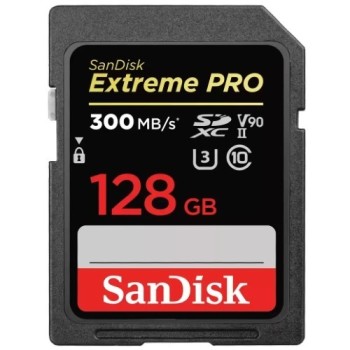 Tarjeta Sandisk 128GB SD Extreme Pro 300 Mb/s
